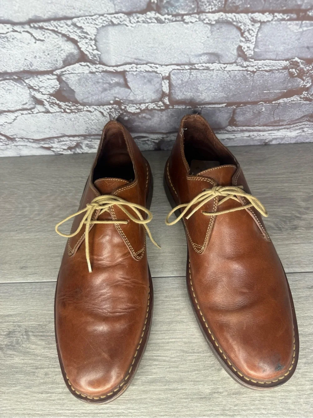 Cole Haan Country Brown Oxblood Leather Oxfords 2 Eye Shoes Men Sz 9.5M US/43EU